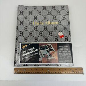 Vtg Sealed Alco Dry Mount Photo Album 20 Sheets 40 Pages Magic Cling Transparent